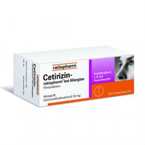 CETIRIZIN-ratiopharm bei Allergien 10 mg Filmtabl.