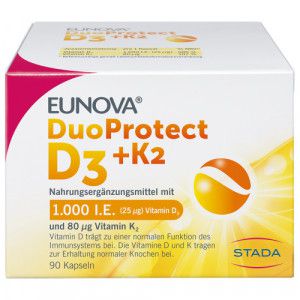 EUNOVA DuoProtect D3+K2 1000 I.E./80 μg Kapseln